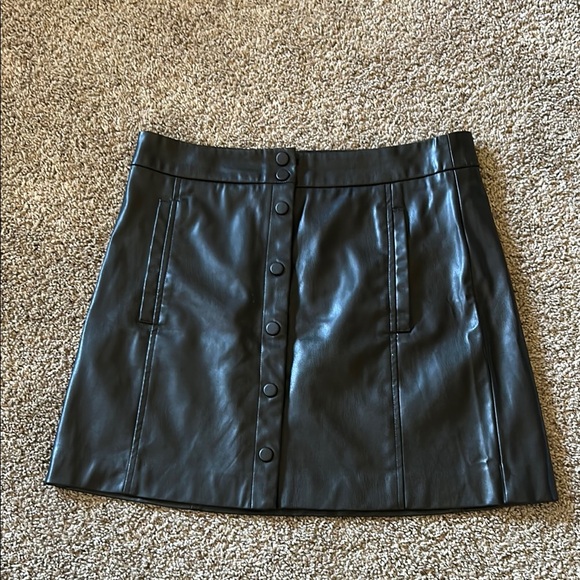 Dresses & Skirts - Black Leather Skirt